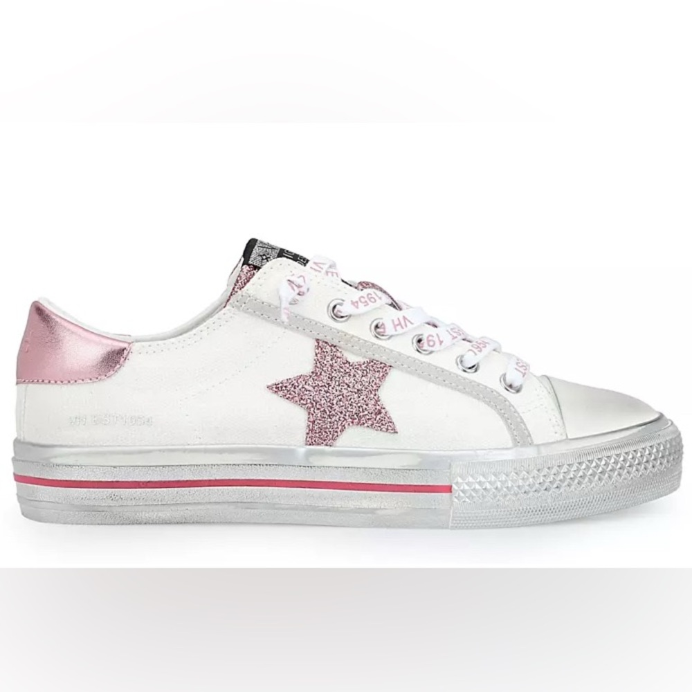 Vintage Havana Alive Slip-On Sneaker Pink Glittery Star - Picture 2 of 10